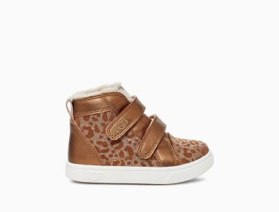 UGG Rennon II Glitter Leopard Boots for Toddlers - Chestnut/Brown India